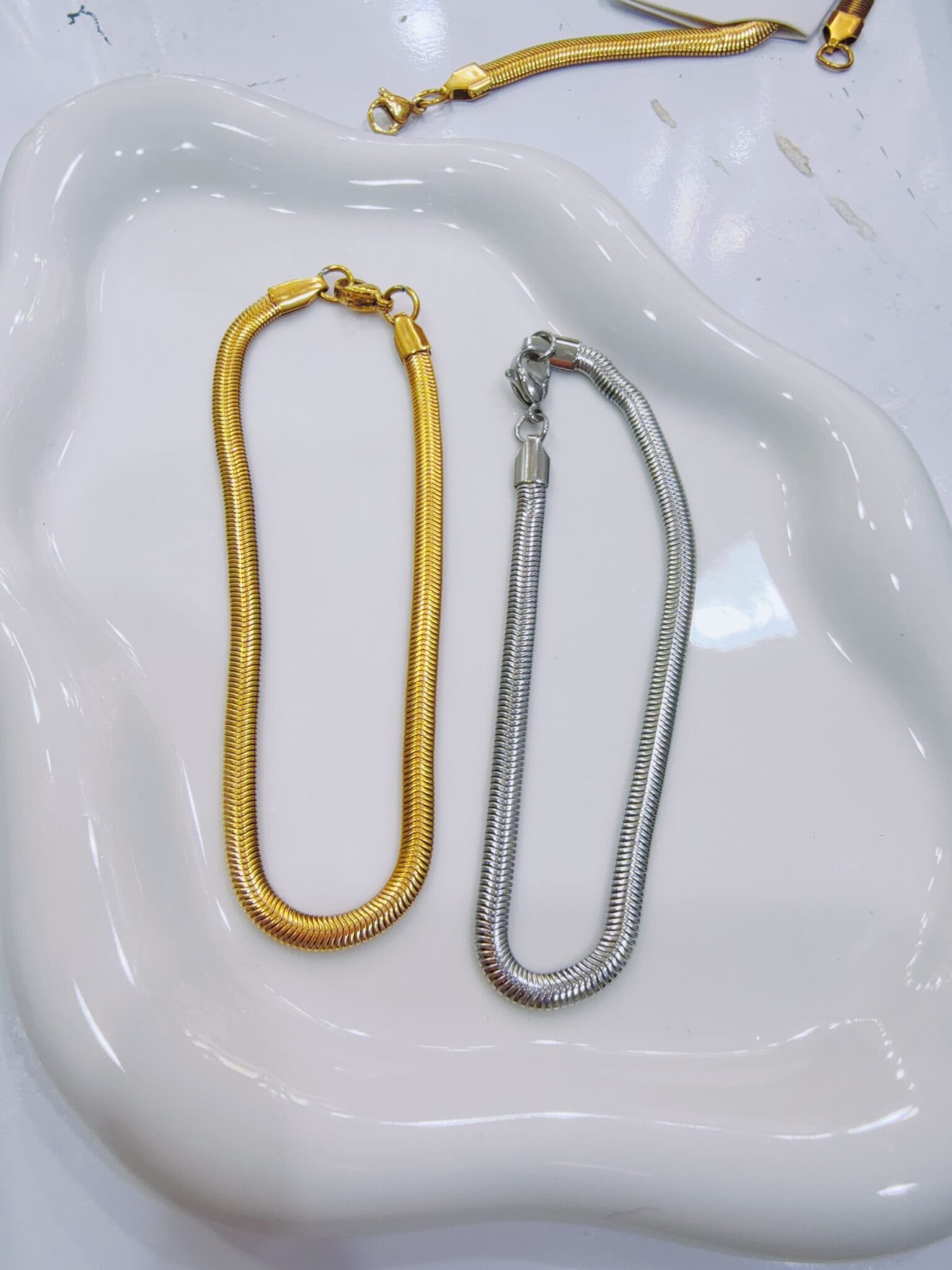 Pulseira escama aço inox